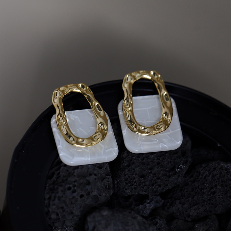 Khuyên Tai Dạng Hạt Hình Vuông Rỗng Bằng Nhựa Resin Acrylic Thời Trang Kiểu Hàn 2022