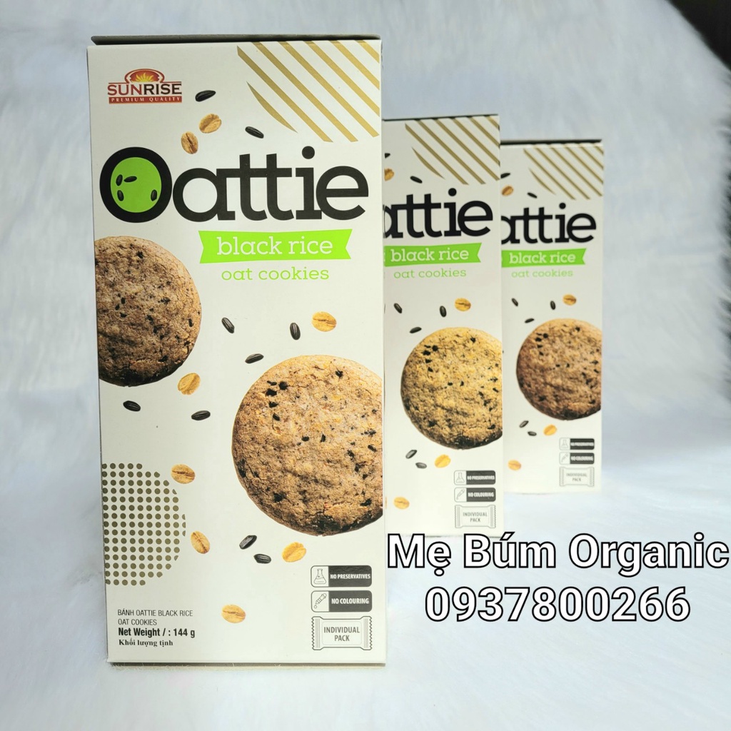 [ HCM Giao Hỏa Tốc] COMBO 3 Hộp Bánh Quy Yến Mạch Nếp Than OATTI - Malaysia - Hộp 144g (17 bánh)