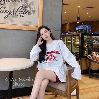 Set áo nỉ oversize chân váy đỏ