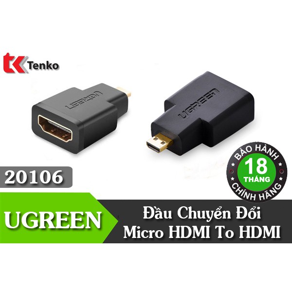 Đầu Chuyển Đổi Micro HDMI To HDMI Ugreen 20106