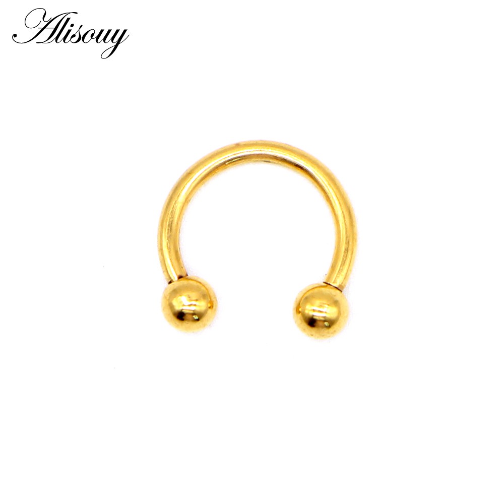 Alisouy 1 Khuyên Mũi Bằng Thép Không Gỉ Cá Tính