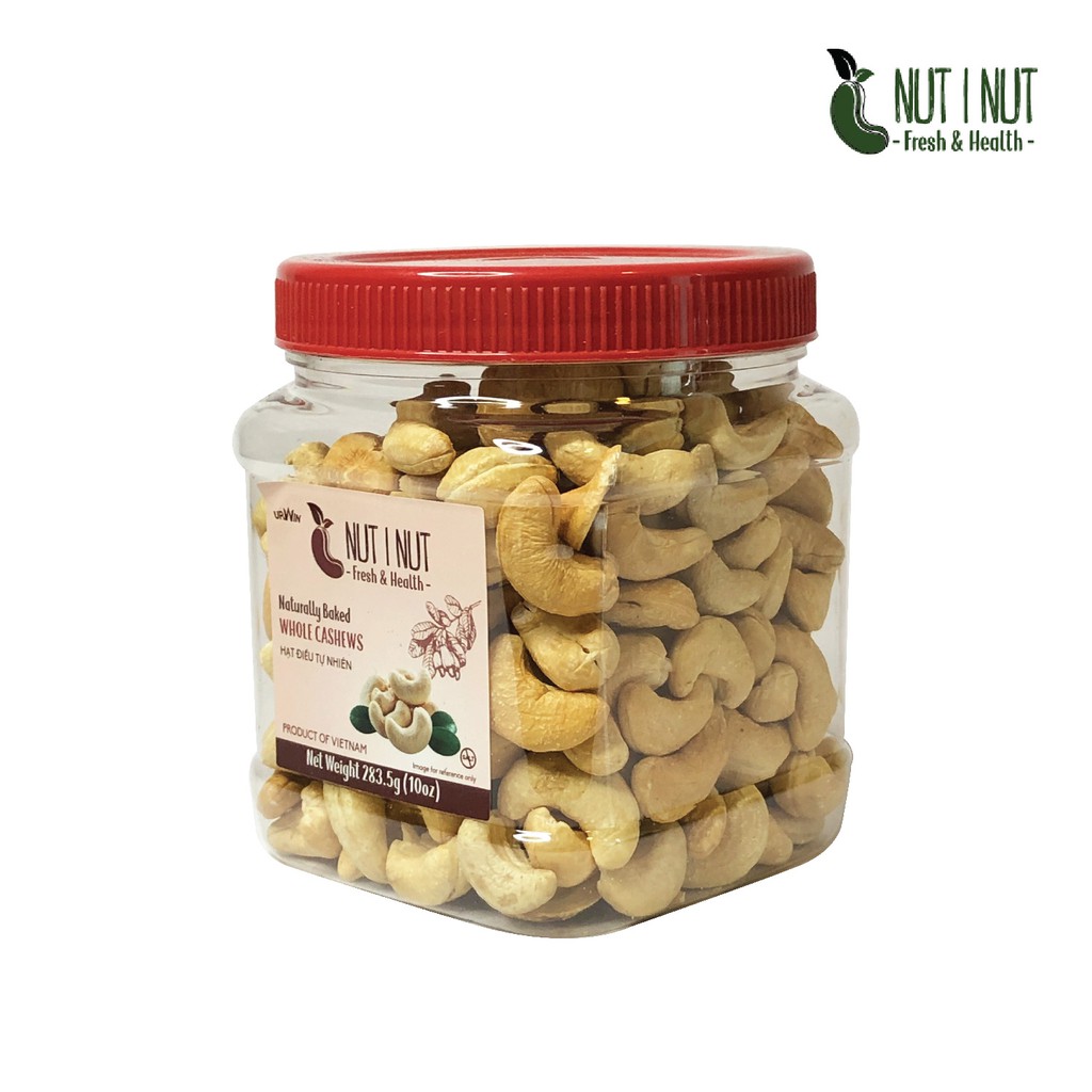 Hạt điều NUT I NUT sấy tự nhiên nguyên hạt hũ 283.5 gram