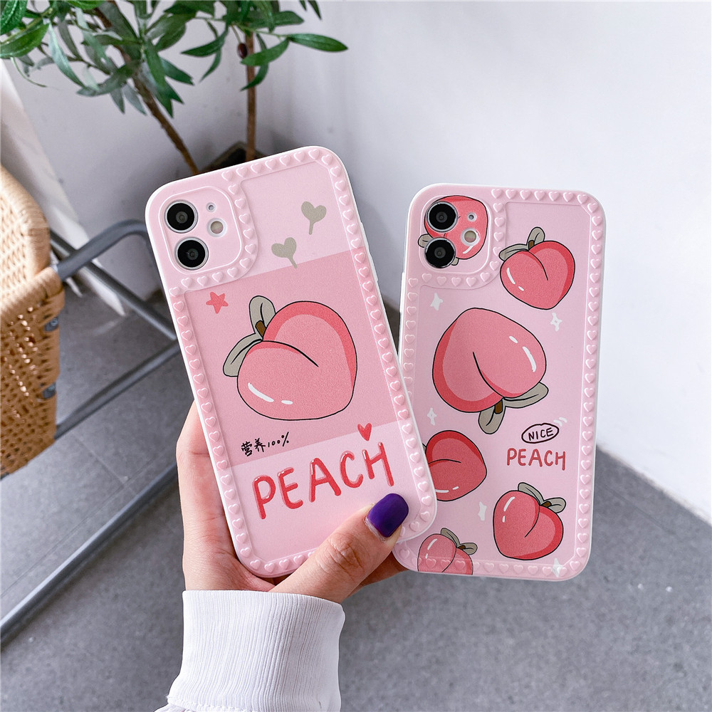 Ốp Điện Thoại Mềm Chống Sốc Họa Tiết Trái Đào Cho Iphone 12 Mini Pro Max Iphone 6 6s 7 8 Plus X Xs Max Xr 11 Pro Max | BigBuy360 - bigbuy360.vn