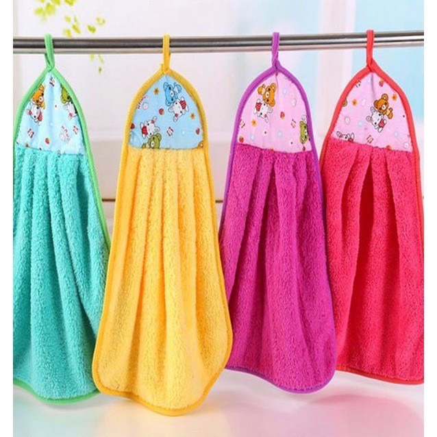 Khăn lau tay treo tường nhà bếp hình chiếc váy màu sắc xinh xắn dễ thương hai mặt loại lớn 26x42cm