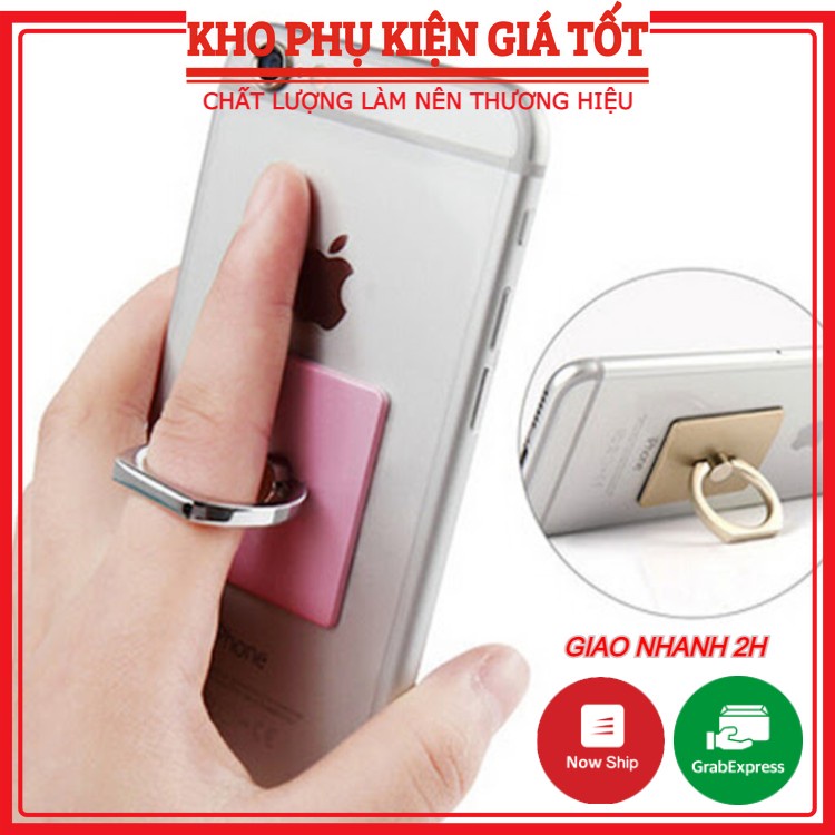 Móc dán mặt lưng điện thoại, iring dán điện thoại bằng nhôm chống gỉ, kẹp nhẫn đeo điện thoại