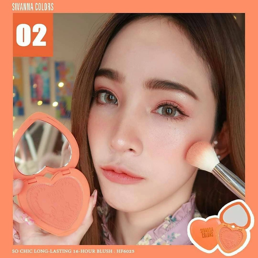 [ĐỦ MÀU] Phấn Má Hồng Sivanna Colors So Chic Long Lasting 16 House Blush HF6025 6g