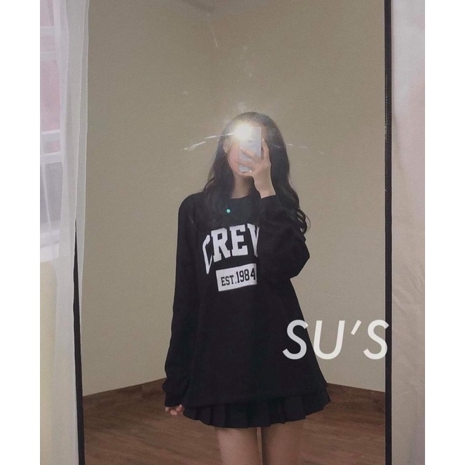 Áo thun dài tay Crew form thụng về hàng form 58kg