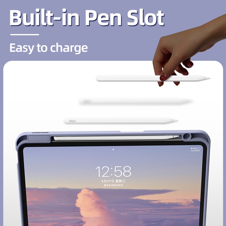 Bao Da Máy Tính Bảng Kèm Bàn Phím Bluetooth Không Dây Có Ngăn Đựng Bút Cho IPad Pro 11 7th 8th 9th Gen 10.2 Air3 10.5 Air4 Air5 10th 10.9 Inch