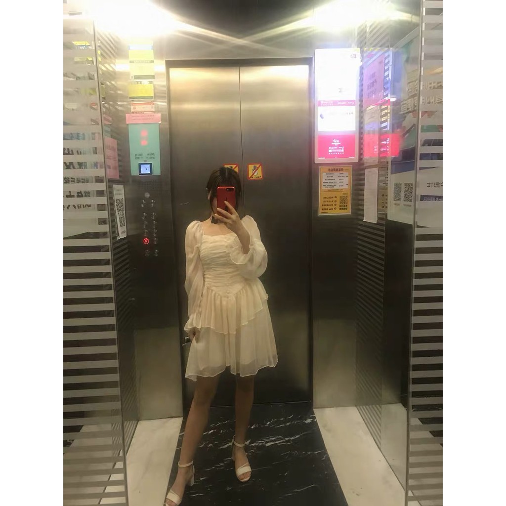 [Sẵn Hàng]♥️Đầm,Váy Bèo Nhún Xếp Ly(ảnh thật)Fzsize Dưới 55kg