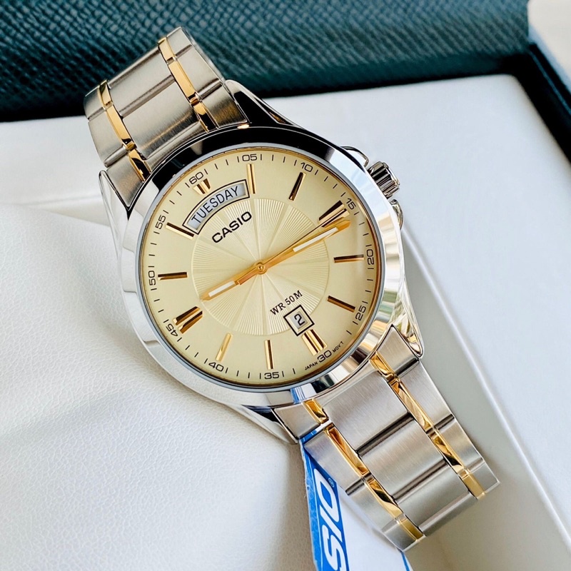 Đồng hồ nam dây kim loại Casio chính hãng Anh Khuê MTP-1381G-9AVDF