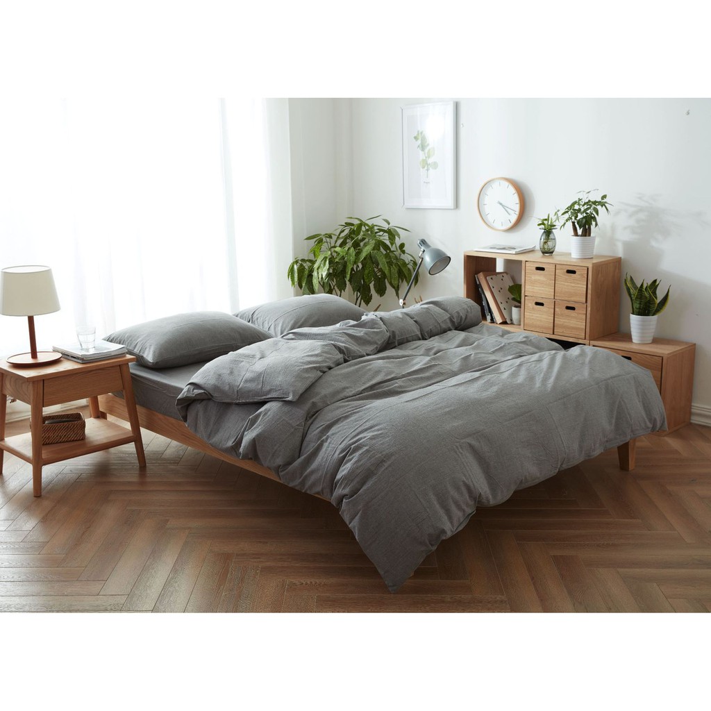 Bộ Chăn Ga Gối Cotton Đũi Màu Trơn (Chat chọn mẫu) | BigBuy360 - bigbuy360.vn