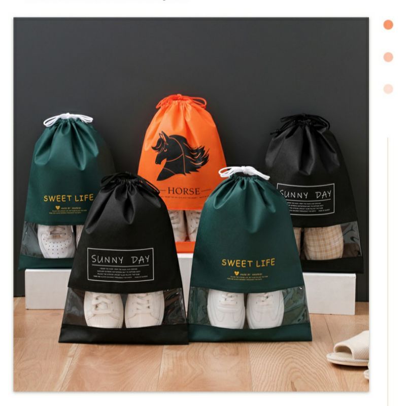 TÚI ĐỰNG BẢO QUẢN GIÀY CAO CẤP CÓ DÂY RÚT ĐA NĂNG TIỆN ÍCH