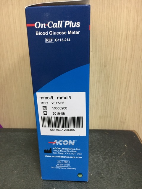 Máy đo đường huyết one call plus bảo hành trọn đời ( khuyến mãi 1 h Que one call trị giá 125.000 đ )