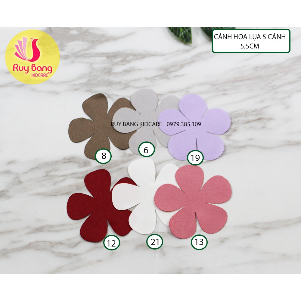 Cánh hoa vải lụa Hàn Quốc 5 cánh - nguyên liệu tự làm hoa handmade ( gói 50 cánh )