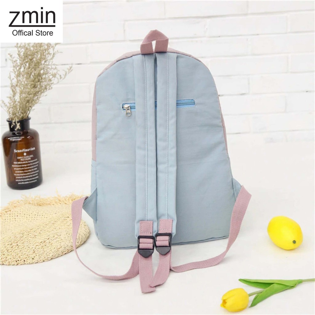 Balo ulzzang thời trang Zmin, chống thấm nước đựng vừa laptop 14inch, A4-Z112