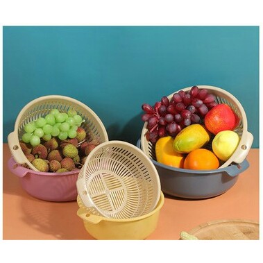 Bộ Rổ 6 Món Kèm Chậu Chất Liệu Nhựa Cao Cấp, Đựng Đồ Đa Năng