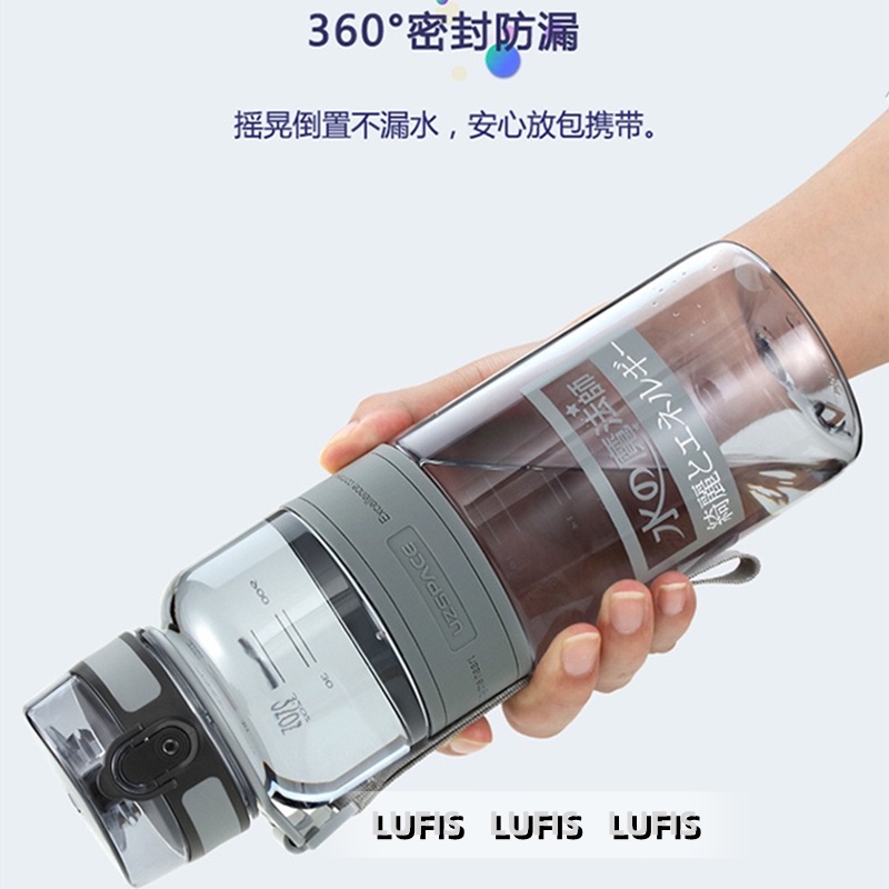 Bình Nước Thể Thao 650ml / 1000ml Bằng Nhựa Kèm Ống Hút Tiện Dụng