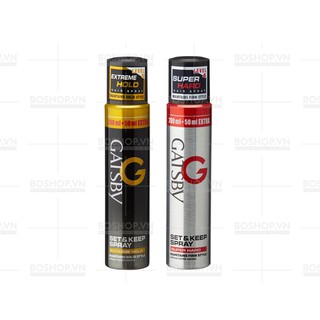 Gôm xịt tóc nam GATSBY SUPER HARD 250ml