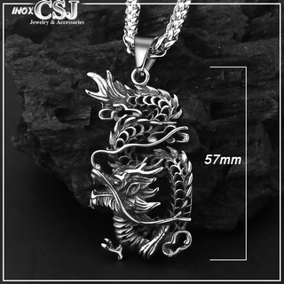 Mặt dây chuyền inox hình con rồng cực ngầu, cực ấn tượng, chuẩn thời trang Hàn Quốc - Pala Store