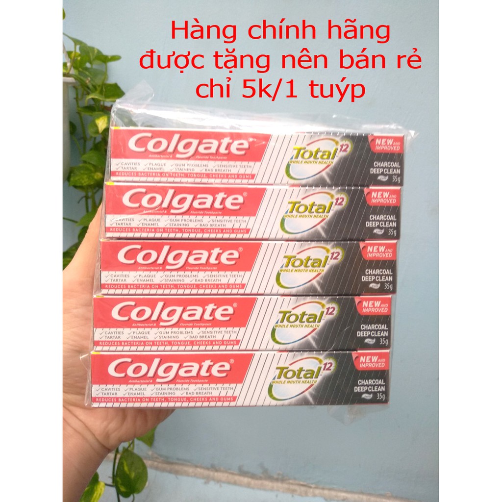 Hàng khuyến mãi ! Kem đánh răng Colgate Total than hoạt tính 35g