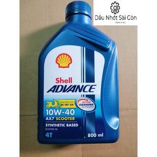 Dầu nhớt Shell Advance AX7 Scooter 10w40