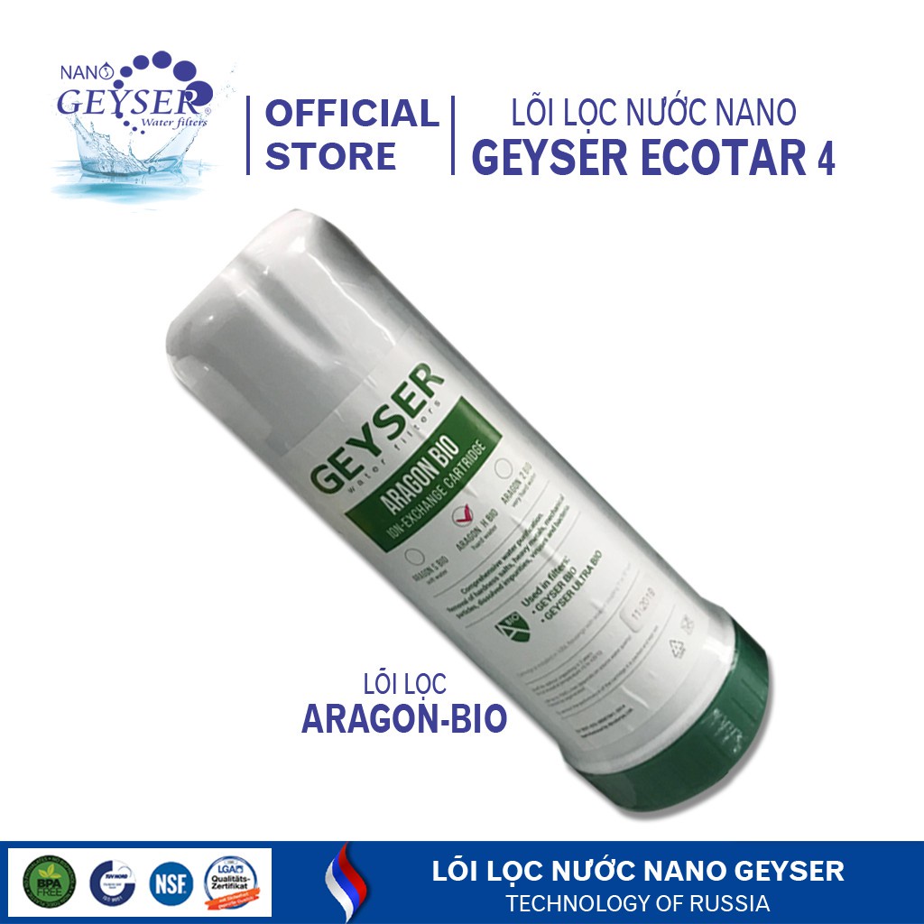 Bộ 3 lõi lọc máy lọc nước Nano Geyser Ecotar 5 - Chính hãng