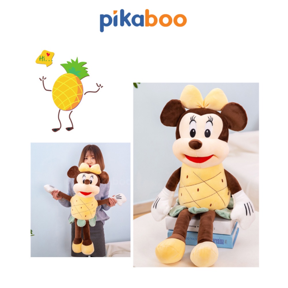 (Summer Sale 50%) Gấu bông chuột Mickey cosplay quả dứa cao cấp Pikaboo vải cotton nhung mềm mịn nhồi bông 3D tinh khiết