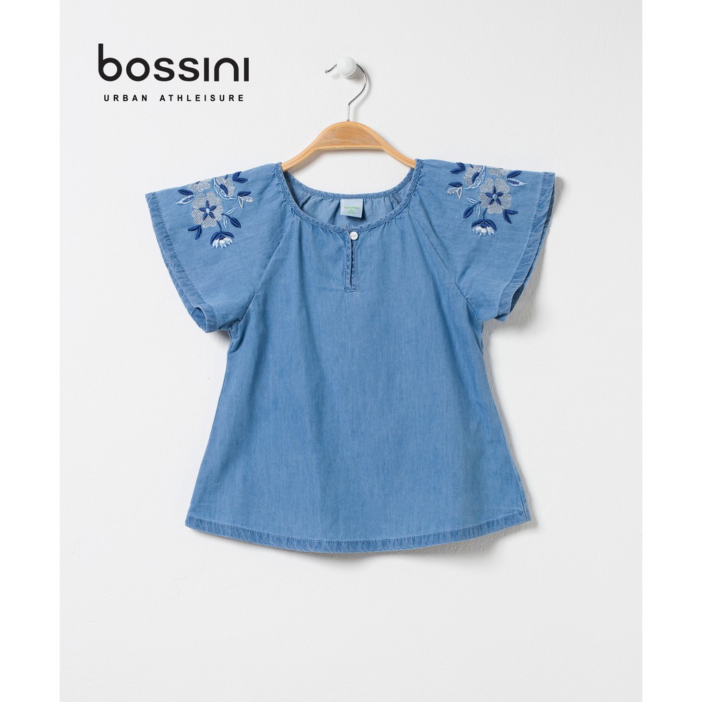 Áo kiểu denim bé gái Bossini 444003020