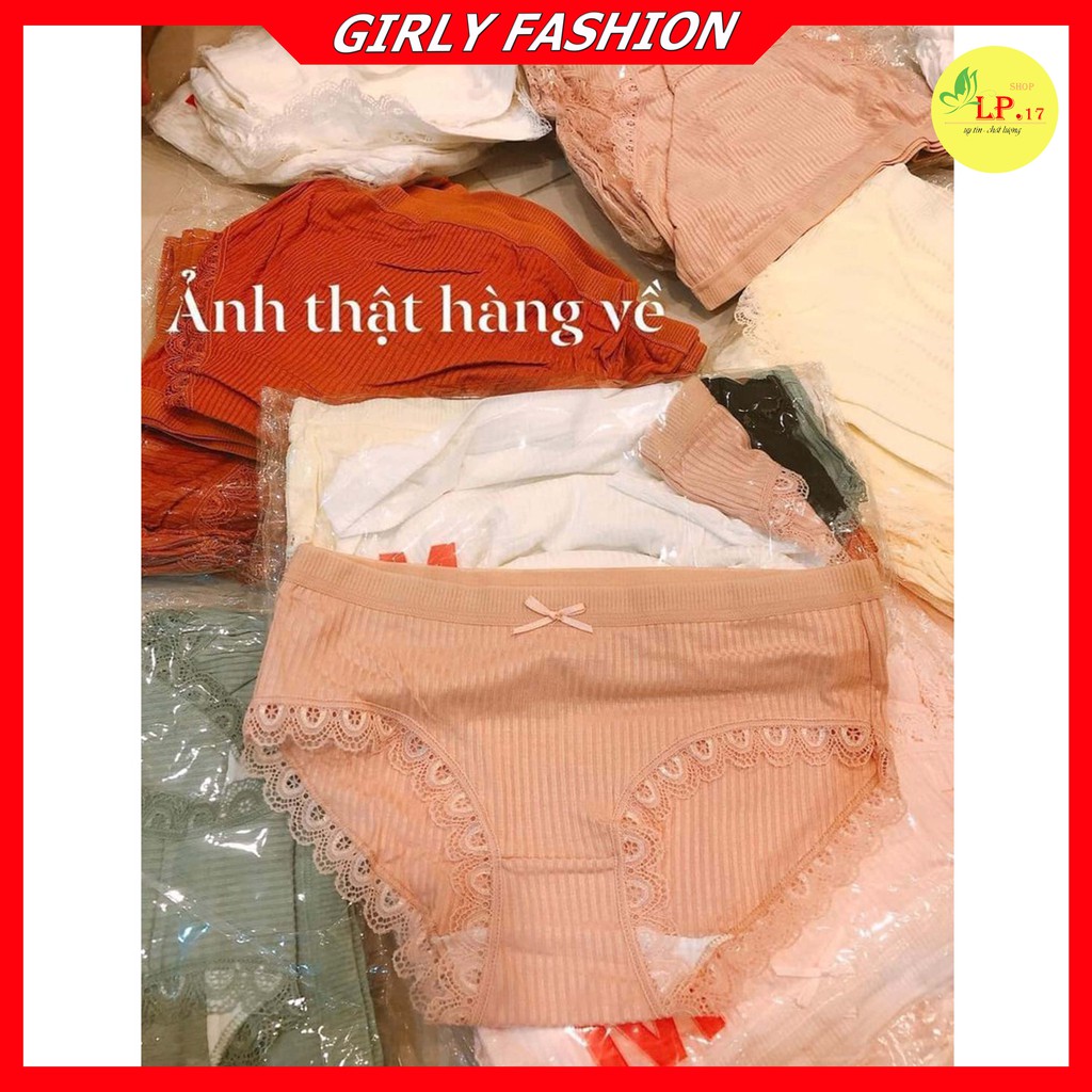 [Mã WAMT2405 giảm 10K đơn 0K] Quần Lót Nữ Cotton tăm tre y tế kháng khuẩn sexy viền ren đính nơ xinh | BigBuy360 - bigbuy360.vn