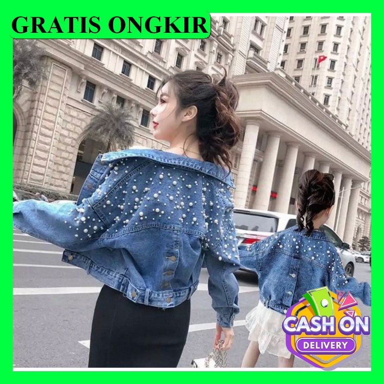 Amr Áo Khoác Jeans Lửng Oversize In Hình Màn Hình - Bộ Sưu Tập - Jj Pouce 296 Áo Khoác Đính Ngọc Trai Cho Nữ Và Người Lớn