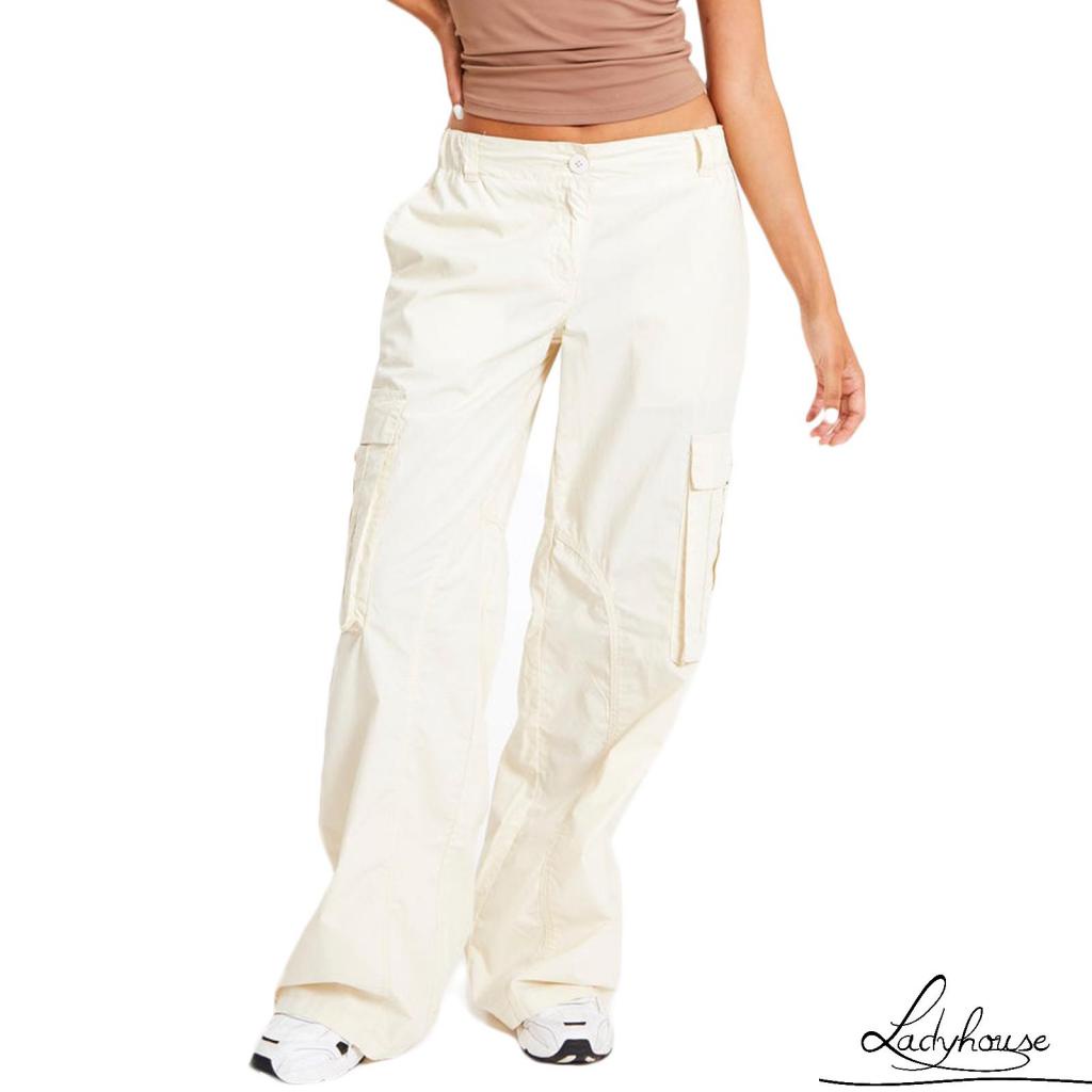 Ldd-quần Dài Thẳng Eo Thấp Màu Trơn Xuân Thu Size S / M / L