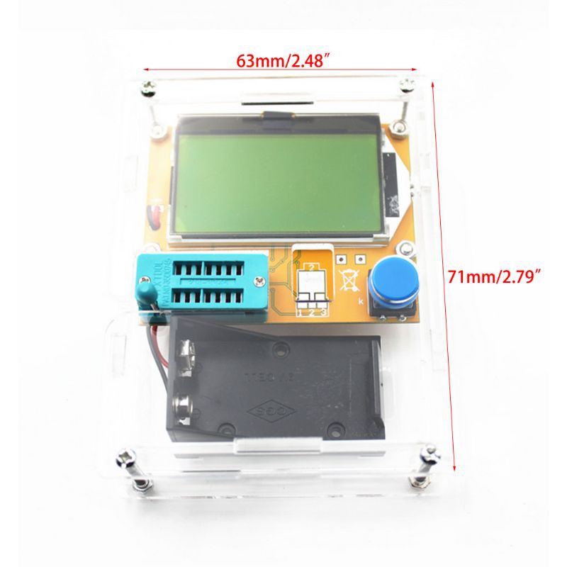 yal LCR-T4 Mega328 Transistor Tester Diode Capacitor ESR LCR Meter With Case MOS PNP