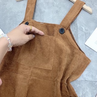 Set Yếm nhung mix áo thun