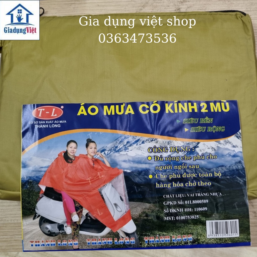 Áo Mưa Cánh Dơi 2 Đầu Thành Long Siêu Bền Siêu Rộng