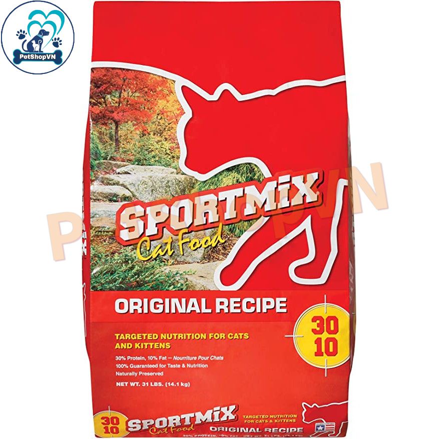 Thức Ăn Cho Mèo Hạt SPORTMIX ORIGINAL RECIPE Bao 1Kg Vị Thịt Gà & Rau Củ Quả