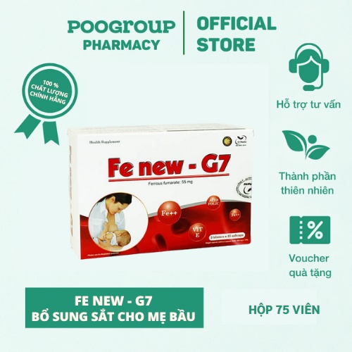 Viên uống FE NEW – G7 bổ sung sắt, tái tạo máu, cải thiện và ngăn ngừa thiếu máu dành cho mẹ bầu