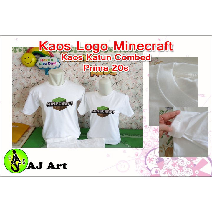 Áo Thun Ngắn Tay In Logo Minecraft Độc Đáo