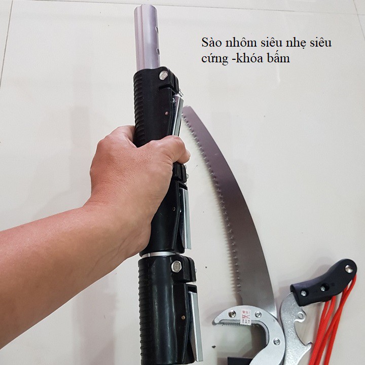 Kéo cắt cành trên cao SK5A 4 ròng rọc nhật bản cao 5m,6m,7m kèm lưỡi cưa