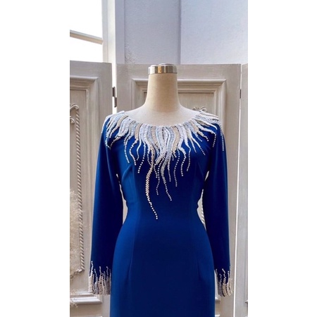 Áo dài sui loại thiết kế đính pha lê lấp lánh có Bigsize