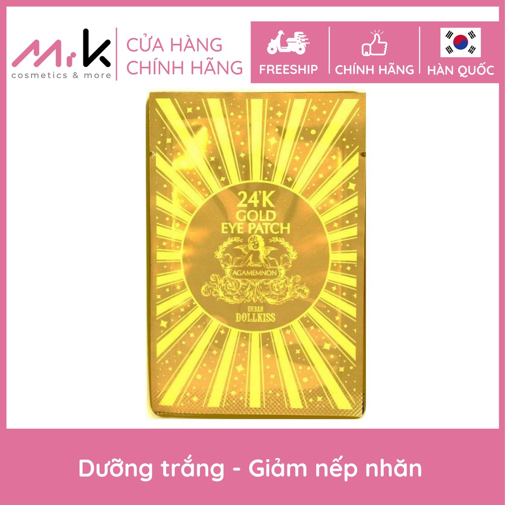 Mặt nạ mắt Urban Dollkiss Agamemnon 24K Gold Hydrogel Eye Patch giảm thâm vùng mắt.