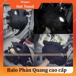 Balo đi phượt đựng mũ bảo hiểm - Balo Khủng Long màu đen bằng lưới kháng nước cao cấp có phản quang nhiều màu lựa