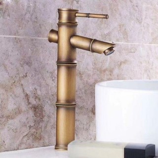 FLASH SALE!!! Vòi lavabo NÓNG LẠNH kiểu dáng thân trúc đồng -XT