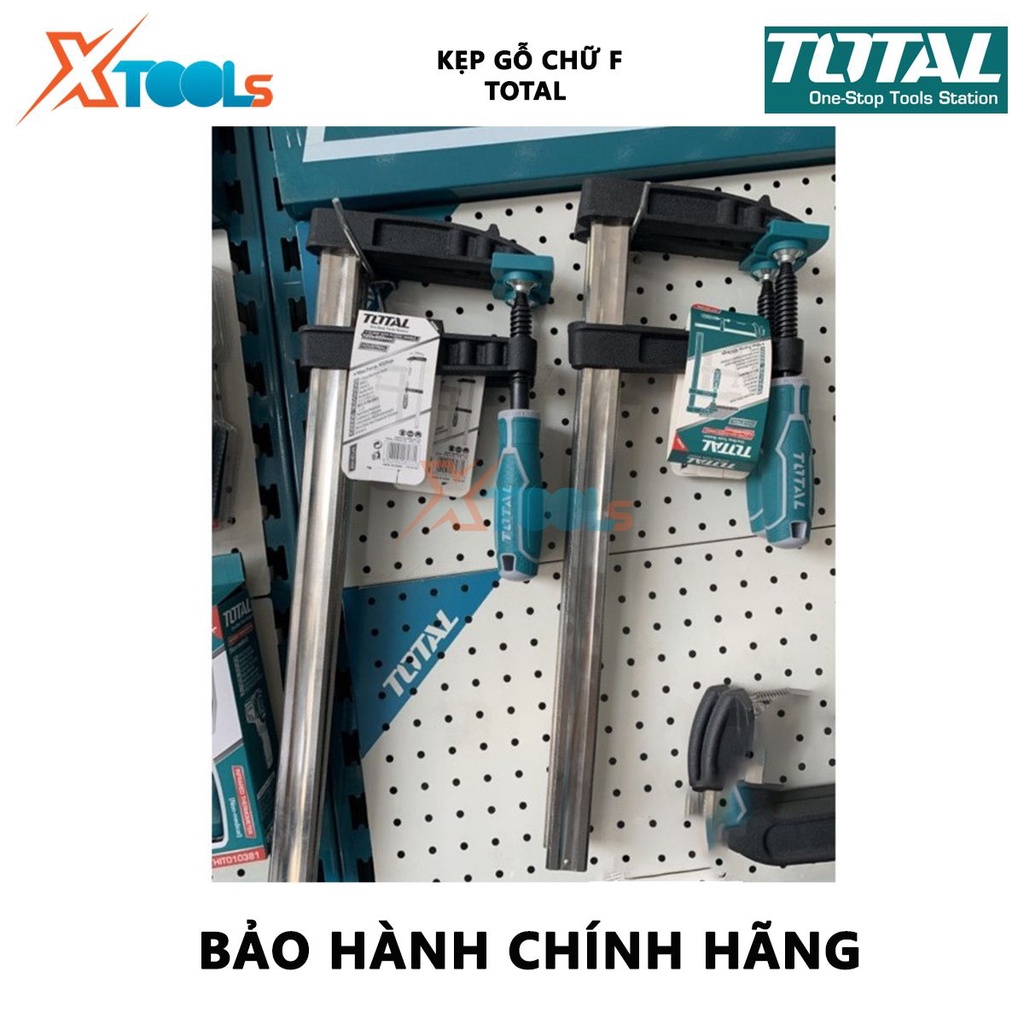 Kẹp gỗ chữ F Total Cảo chữ F thép không gỉ cố định lên bàn thợ mộc, bàn thợ cơ khí [XSAFE][XTOOLs]
