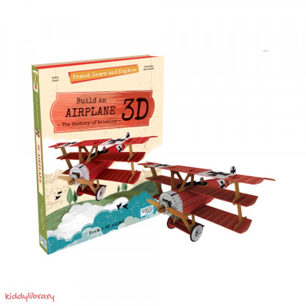 Sách tiếng Anh và Mô Hình Khoa Học 3D "Travel, Learn and Explore: Build An Airplane 3D"