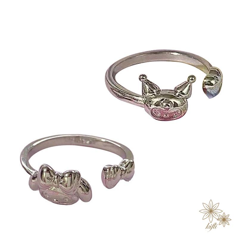 【kifli】SANRIO Nhẫn Mạ Bạc Dễ Thương Thời Trang Dành Cho Nữ