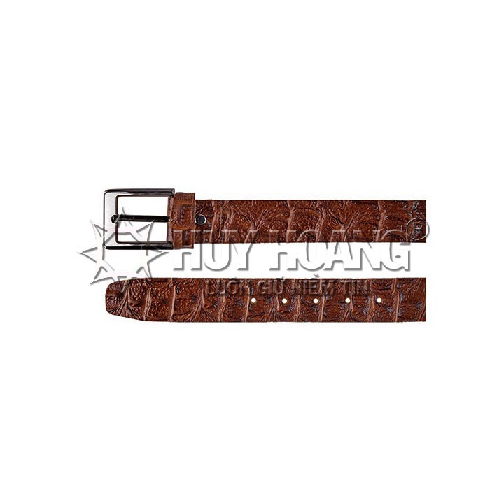 Thắt lưng nam da bò vân cá sấu 4P màu da, đen, nâu HP4122-23-24
