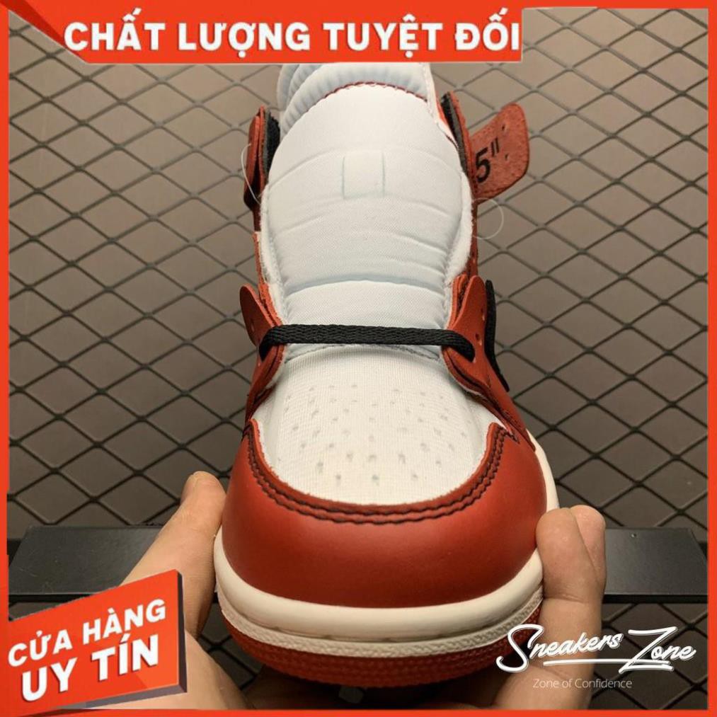 (FREESHIP+HỘP+QUÀ) Giày thể thao AIR JORDAN 1 OFF WHITE Retro High Chicago đỏ trắng siêu đẹp cho nam và nữ :