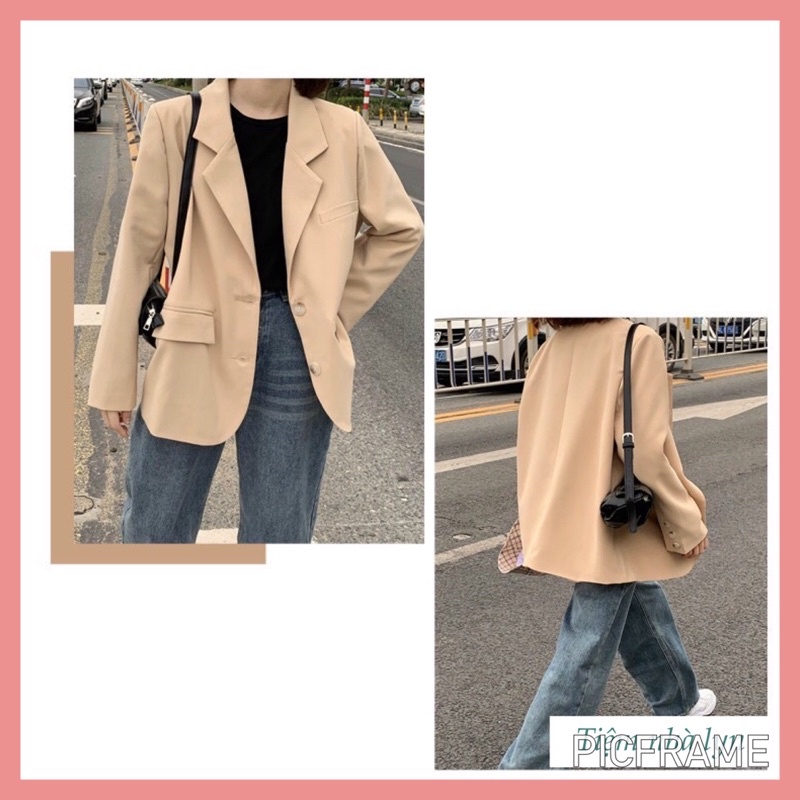Áo blazer nữ dài tay túi nắp trơn / Áo vest nữ vải trượt vạt bầu
