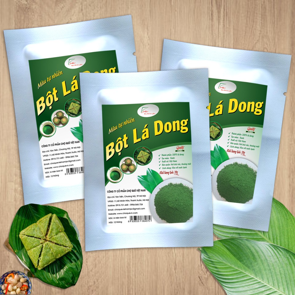 Bột Lá Dong Gói 20g