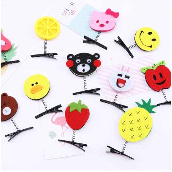Kẹp tóc lò xo trái cây, hình thú cute  Clovershop68